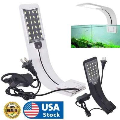 Bright LED Aquarium Light Plants Grow Light Waterproof Clip-on Lamp Fish Tank