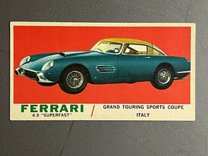 1961 Original Topps Vintage Ferrari 4.9 "Superfast" Collector Card - RARE!! L@@K - Picture 1 of 2