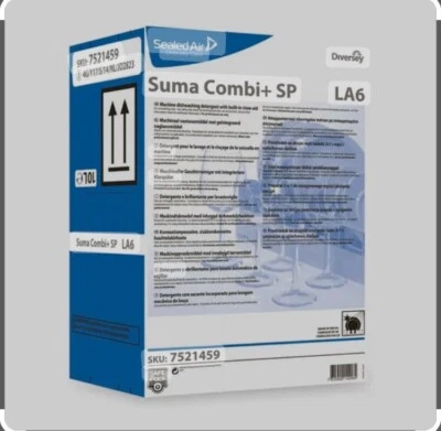 DIVERSY Dishwashing Liquid with Built-in Rinse-aid - 10L Diversey Suma Combi+ SP LA6