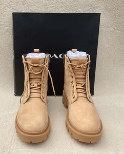 Bota Coach City Suela Natural Cremallera Lateral Cuero Suave Reino Unido 8.5 - Imagen 1 de 4