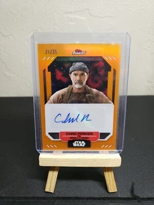Star Wars Topps Finest 2023 Chad Parker Padu Cherd orange Refractor Auto 21/25 - Picture 1 of 2
