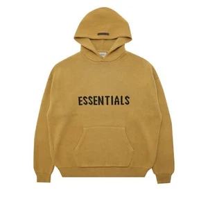 Fear Of God Essentials Knit Pullover Amber Hoodie Men’s Size XS 192SU212052F NEW - Picture 1 of 3