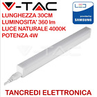 V-TAC PRO VT-035 690 Plafoniera LED Lineare 4W 30cm Interruttore Naturale 4000K