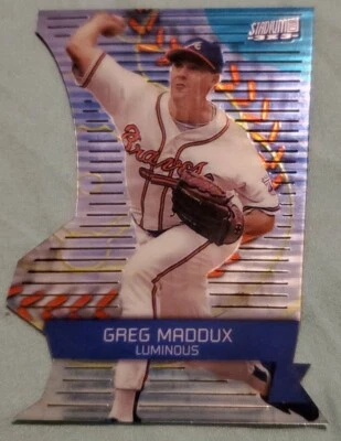 2000 Stadium Club Greg Maddux 3X3 Luminous #1C Die-Cut Braves - Image 1 of 2