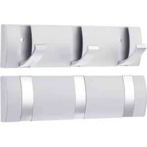 Retractable Coat Hooks Rack Wall Mounted Clothes Hanger Towel Rack with 4 Hooks - Picture 1 of 6