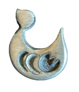 Vintage R. Tennesmed Sweden Pewter Bird Brooch Pin Made in Scandinavian Design - Picture 1 of 6