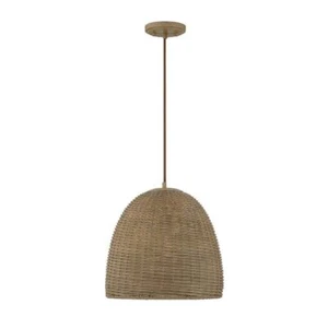 1 Light Pendant in Mid-Century Modern Style-15 Inches Tall and 14 Inches Wide - Picture 1 of 2