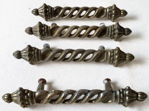 Lot 4 Vintage Dresser Drawer Pull Handle Metal - Picture 1 of 4