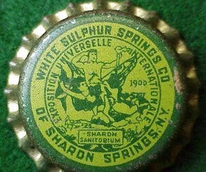 White Sulphur Springs 1900 Bottle Cap - Solid Cork - Sharon Springs, NY - 2C5 - Picture 1 of 4