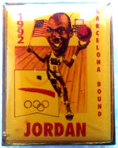 1992 Michael Jordan Team USA Basketball Barcelona Bound Olympics Pin - Picture 1 of 1