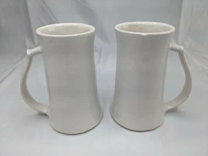 McCoy Blanco Cerámica Tazas Altas Tazas 6020 EE. UU. Lote de 2 - Imagen 1 de 7
