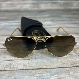 Occhiali da sole unisex Ray Ban RB3025 112/85 oro aviatore 58014 3N - Foto 1 di 10