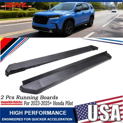 Tablas de correr de 600 lb aptas para 2023-2025+ Honda Pilot barras Nerf negras Foto 1 de 4