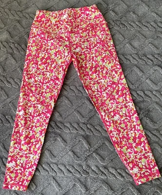 Sweaty Betty Power 7/8 Length Hot Pink Lime White Print Size Small - Image 1 of 4
