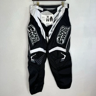 Answer Racing 10 Ion Tucker Rocky 裤子男式 34 10N 微风黑色白色越野摩托车 — 第 1/4 张图片