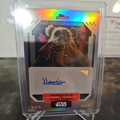 2023 Topps Finest Star Wars Autograph Auto FA-HD Harrison Davis Pommet Warrick - Image 1 of 4