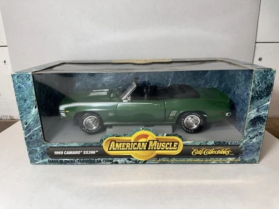 Camaro SS396 1969 convertible verde 1:18 diecast #32008 1999 Ertl Foto 1 de 4