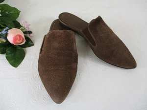 Jenni Kayne Brown Suede Pointy Toe Mules Italy size 37, Preloved, MSRP $395 - Picture 1 of 12