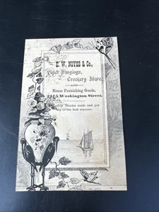 E. W. Noyes & Co Trade Card- Paper Hangings- S324 - Picture 1 of 2