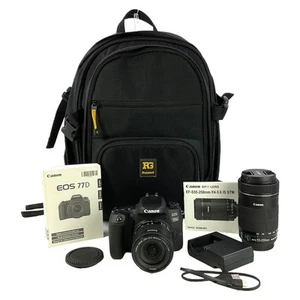 Canon EOS 77D DSLR Camera with 18-55mm USM Lens and Accessories - Picture 1 of 15