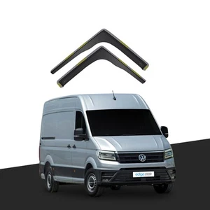 VW Crafter MK2 2017-2024 2 Door Van Wind Deflectors 2pc Tinted - Picture 1 of 10