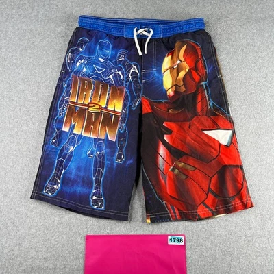 Bañador Iron Man para niños 14/16 azul estampado gráfico piscina playa cintura elástica Foto 1 de 4