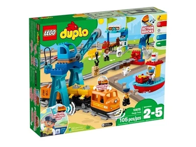 LEGO Duplo Town Cargo Train 10875 Building Set Push & Go 106 Pcs 2 - 5 Years NEW - Image 1 of 4