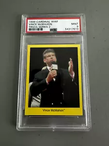 VINCE McMAHON 1999 Cardinal WWF Trivia Wrestling WWE PSA 9 MINT - Picture 1 of 1