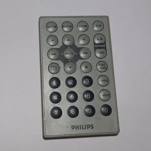 Used Philips Remote Disc Menu Audio Angle Repeat Setup Display Zoom Sub OK #61 - Picture 1 of 2