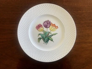 Copeland Spode Mansard Tulpe weiß Speiseteller England signiert S1990 ~11" - Bild 1 von 2
