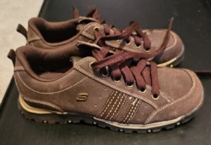 Skechers 46397 Hiking Walking Shoes Womens 7 Grand Jam Brown Distressed Leather - Picture 1 of 9