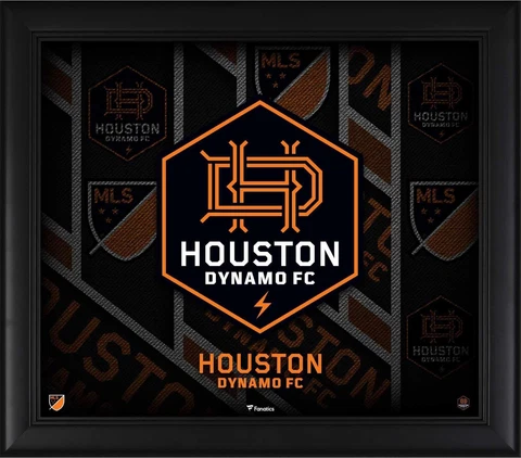 Houston Dynamo Framed 15" x 17" Team Threads Collage Cover