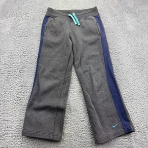 Youth's Nike Gray Drawstring Sportswear Stripe Sweatpants Size S - Picture 1 of 10