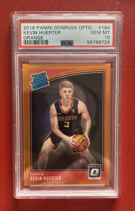 Kevin Huerter RC /199 Orange Prizm 2018-19 Donruss Optic (PSA 10) Z9980