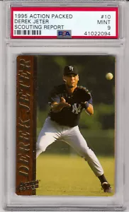 1995 Action Packed Derek Jeter Scouting Report #10 PSA MINT 9 - Picture 1 of 4