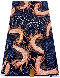 Elegant & Stunning African  Ankara  Wax Print,100% Cotton, Sell by 6 Yards - Picture 1 of 3