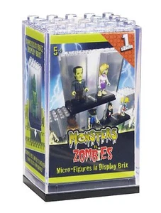 Monsters VS Zombies MICRO FIGURES IN DISPLAY BRIX - Series 1 - NEW - Picture 1 of 3