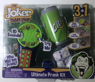 The Joker Prank Shop DC Ultimate Prank Kit, 3 em 1 2020 Novo!! - Imagem 1 de 2