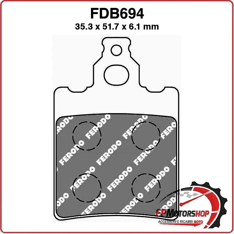 Coppia pastiglie freno Anteriori FERODO Fdb694ag Cagiva SST 125 Low Rider 83