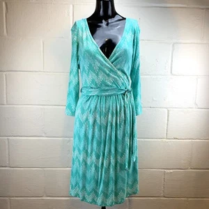 PIXLEY Womens Size Medium Mint Green Wrap Dress - Picture 1 of 5