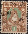 LITUANIA 1921 - Usato 1 Au. Definitivi Perf. 11&#188; #LIZ