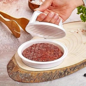 Pressa rotonda in plastica hamburger maker carne manzo hamburger patty grill modellatore cucina - Foto 1 di 12