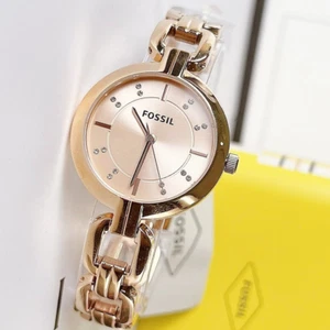 Fossil Kerrigan Three-Hand Rose Gold-Tone Stainless Steel Watch BQ3206 - Picture 1 of 8