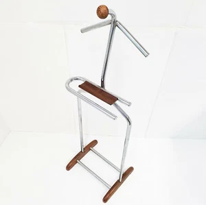 Beautiful Valet Art Deco 20S 30S Walnut & Steel Chrome 1920 1930 - Picture 1 of 8