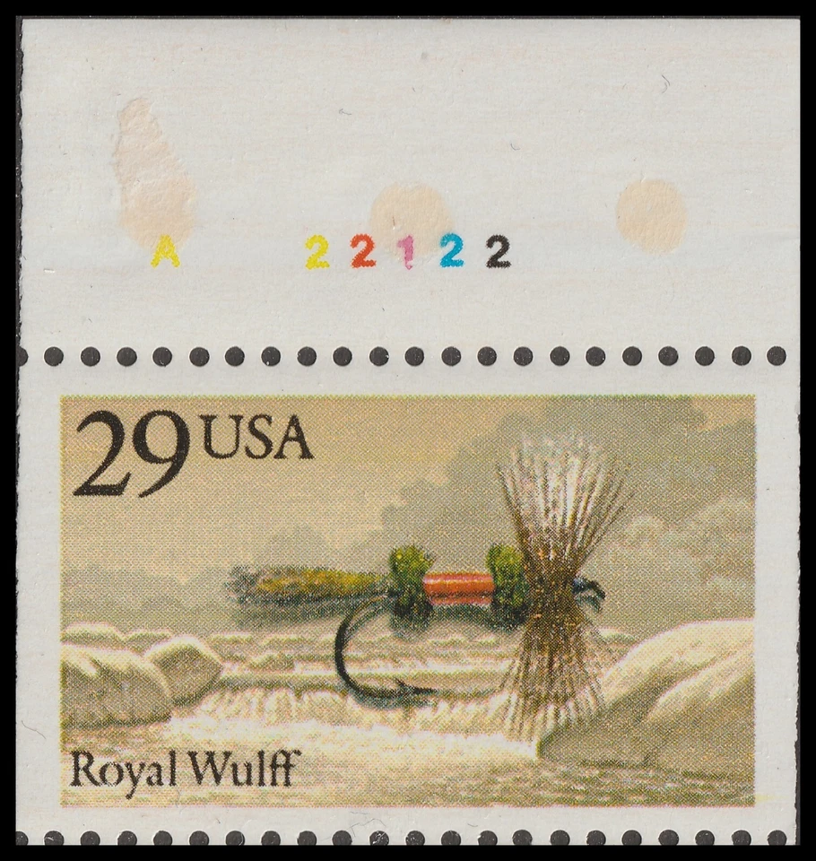 US 2545 Fishing Flies Royal Wulff 29c plate single A22222 MNH 1991 - Image 1 of 1