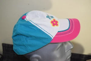Brew Thru Outer Banks North Carolina Hat Strap Back Girls Pink White Blue Retro - Picture 1 of 10
