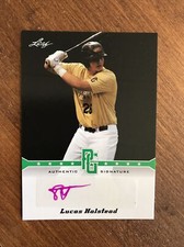 Lucas Halstead 2013 Leaf Perfect Game Green Auto A-LH2 Pacific 3/10