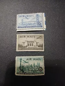 #C34, C35, C36 1947 Airmail Set MNH OG - Picture 1 of 2