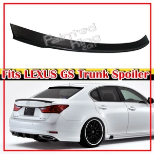 2020 Fits Lexus GS350 450h F Sport Sedan OE Trunk Spoiler Wing ABS Matte Black - Picture 1 of 4
