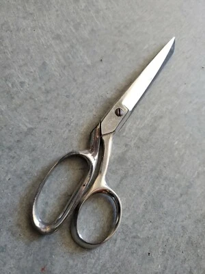 vintage Clauss Fremont Ohio #1317 chrome color Scissors 7 inches long - Image 1 of 2